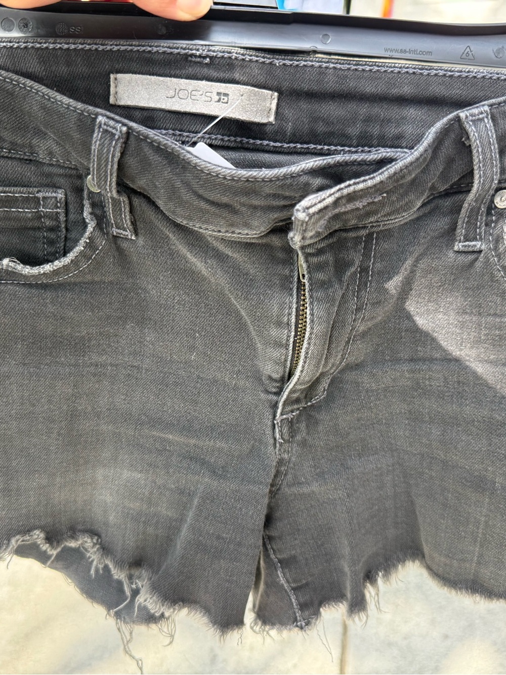 Joe's Jeans Grey-Black Denim Waistband Detail